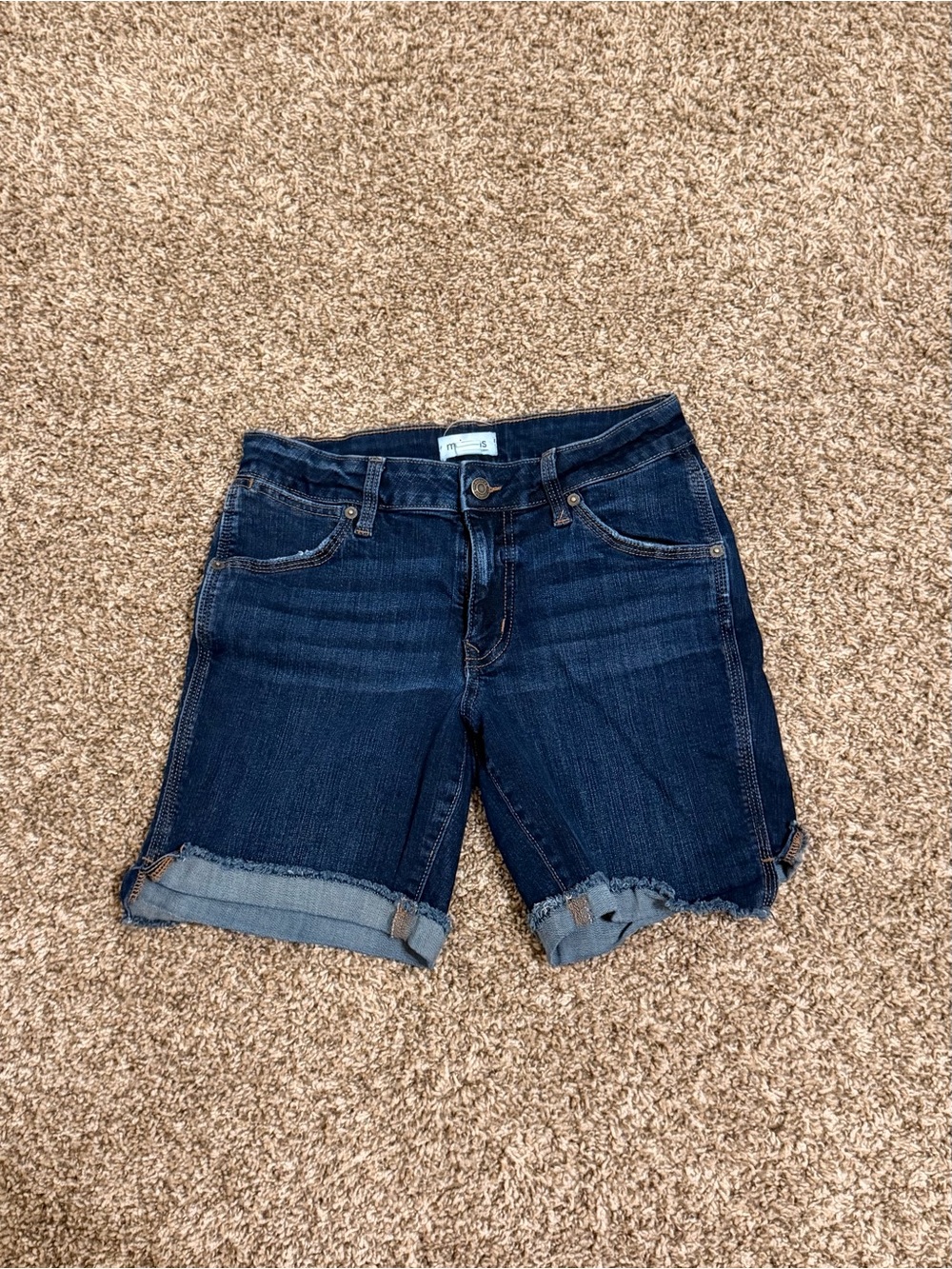 Maurices Dark Wash Denim Bermuda Shorts